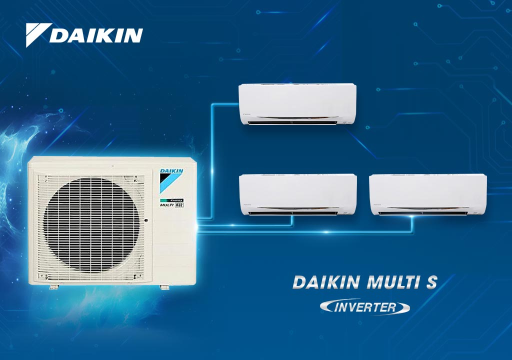 Combo Promotion Daikin Multi S Air Conditioner System Inverter 3 0Hp