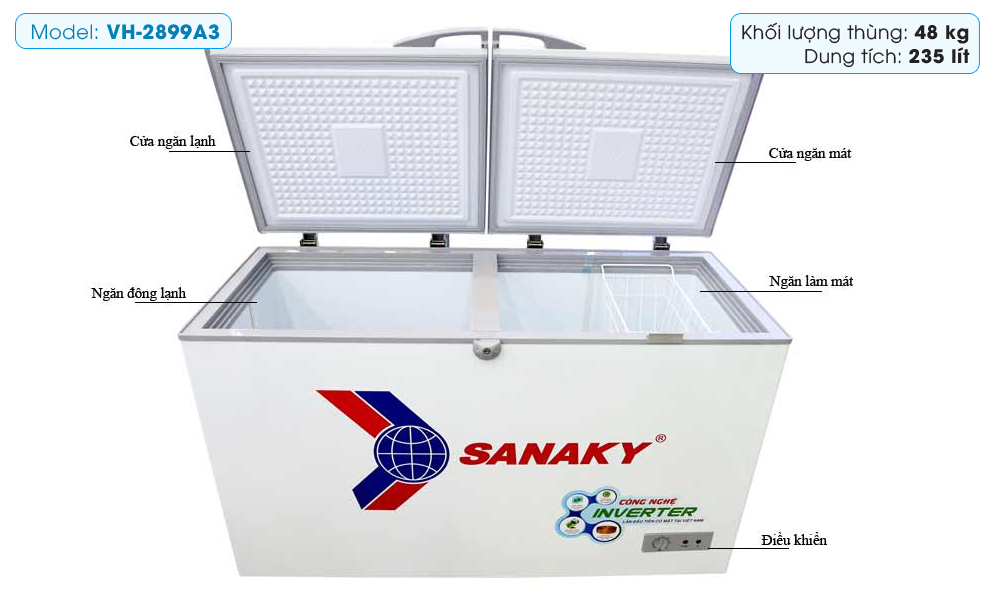  Tủ đông Sanaky VH-2899A3