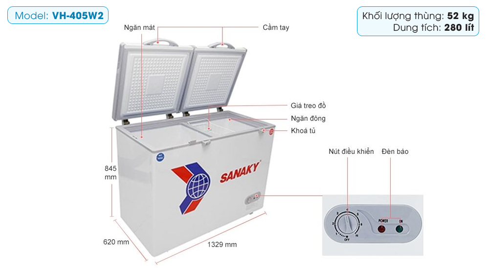 Tủ đông Sanaky VH-405W2 