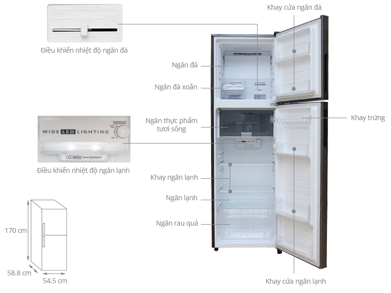 tu-lanh-sharp-271-lit-sj-280e-ds