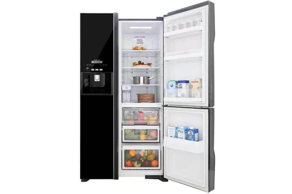 Hitachi Refrigerator Inverter 584 Liters 3 Doors R-FM800GPGV2 GBK Side by  side