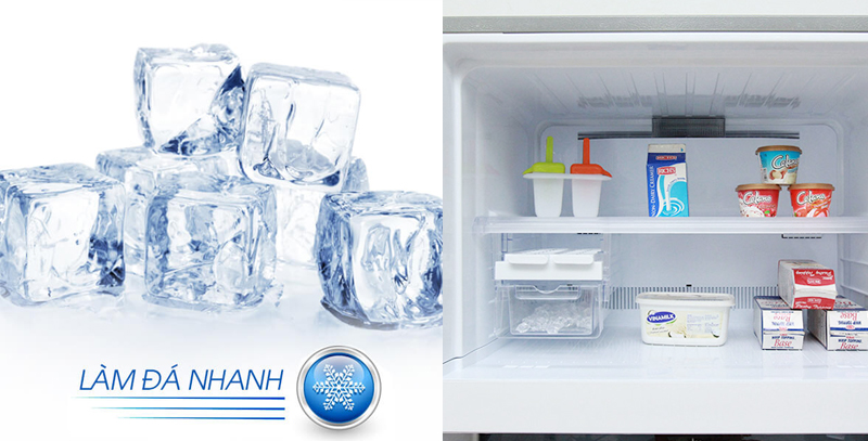 Quy trình làm đá nhanh của tủ lạnh Sharp SJ-XP590PG-SL nhanh hơn 1.5 lần Quy trình làm đá nhanh của tủ lạnh Sharp SJ-XP590PG-SL nhanh hơn 1.5 lần