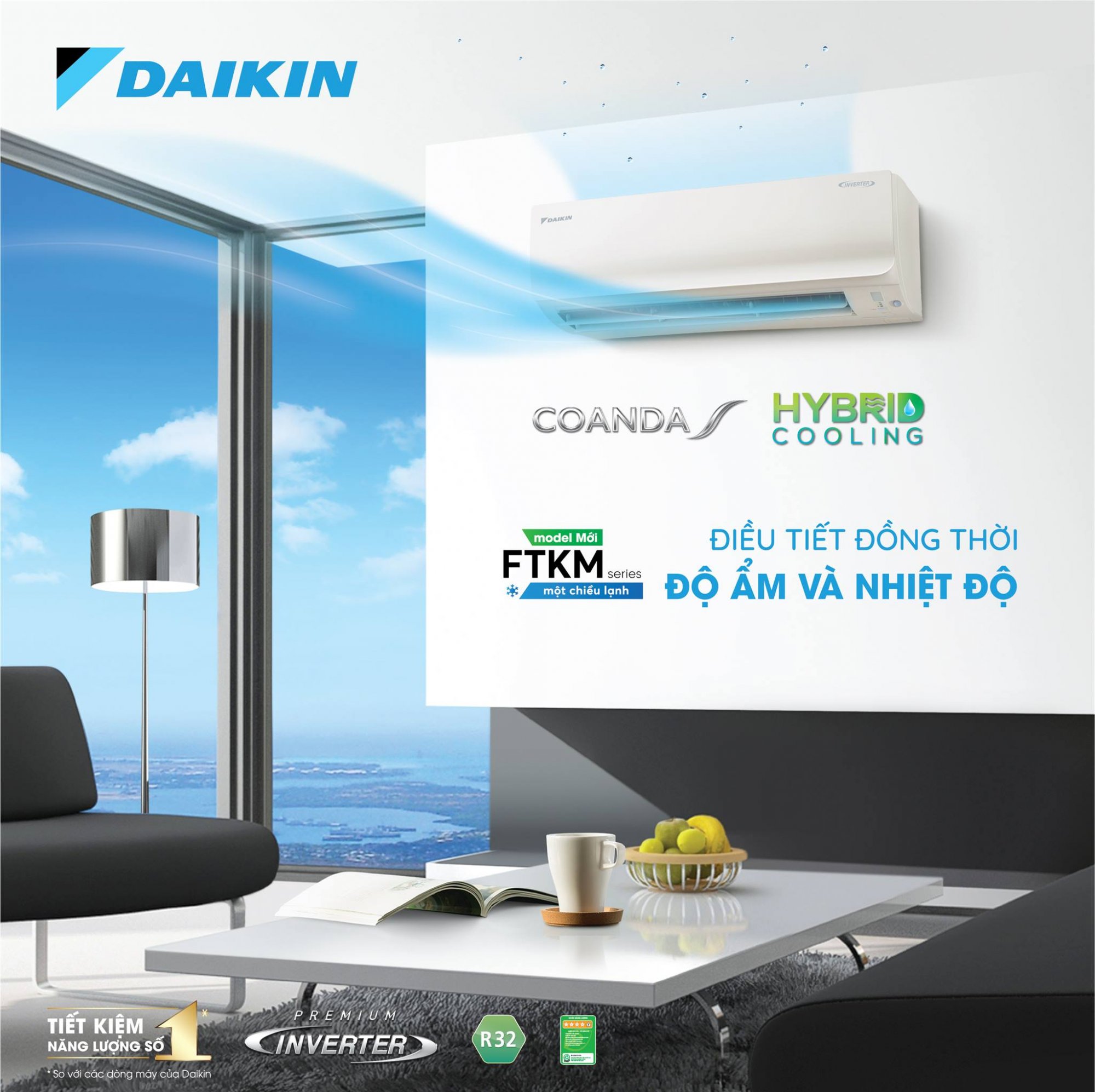 Máy lạnh Daikin FTKM, máy lạnh tiết kiệm điện model 2018