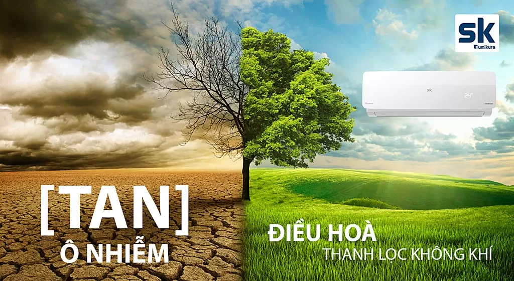 Efficient air purification thanks to the antibacterial technology on Sumikura air conditioners