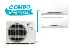 (Combo khuyến mãi) Hệ thống máy lạnh Daikin multi s inverter 3.0HP - 1 dàn nóng 2 dàn lạnh (1.5 + 1.5Hp) MKC70SVMV-CTKC35RVMV+CTKC35RVMV