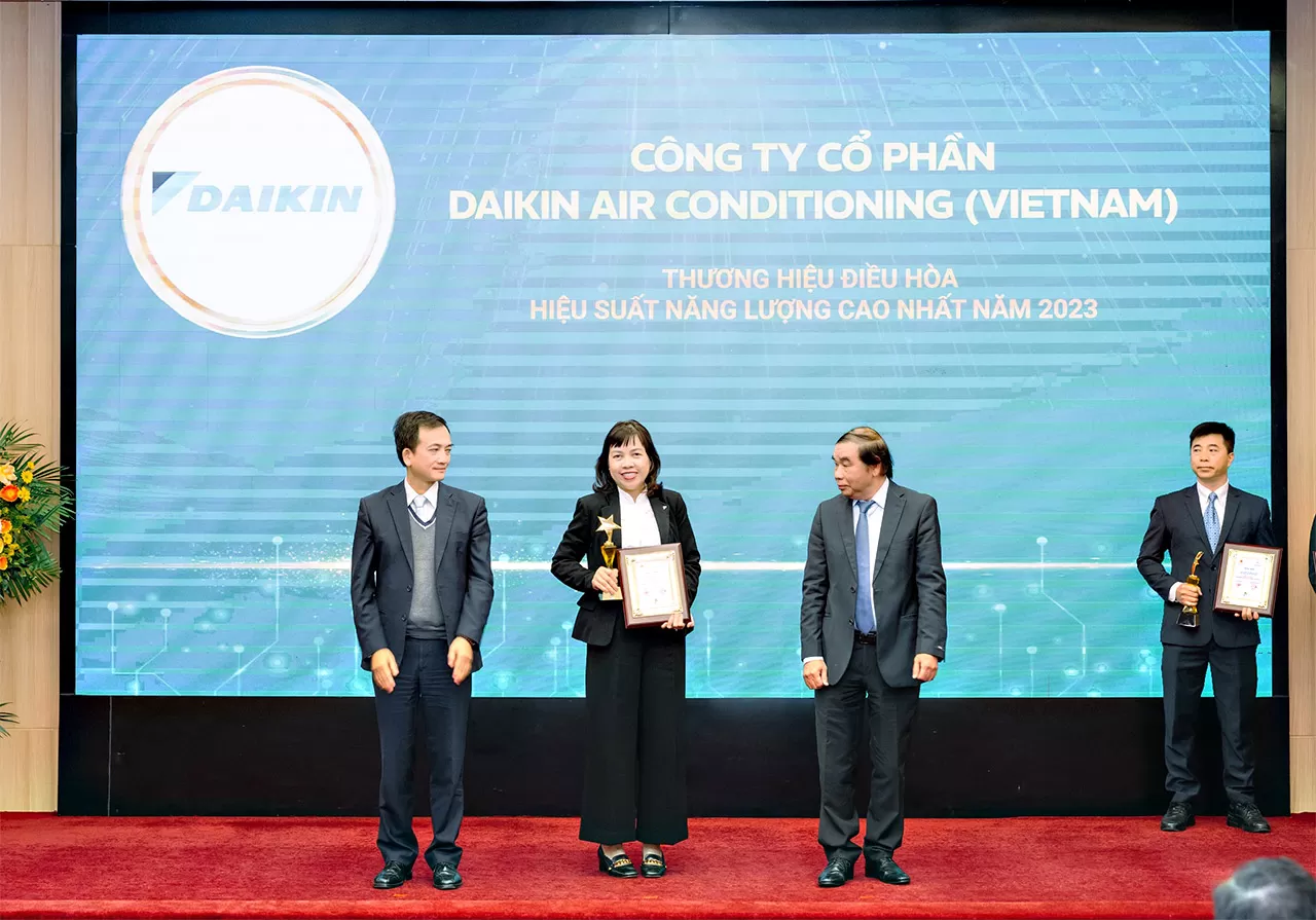 Daikin liên tiếp 4 năm được vinh danh “Thương hiệu điều hòa hiệu suất cao nhất”