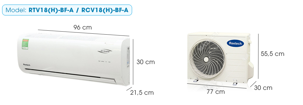 reetech air conditioner inverter rtv18 bo 2 0hp 1 - MÁY LẠNH REETECH RTV18-BFA