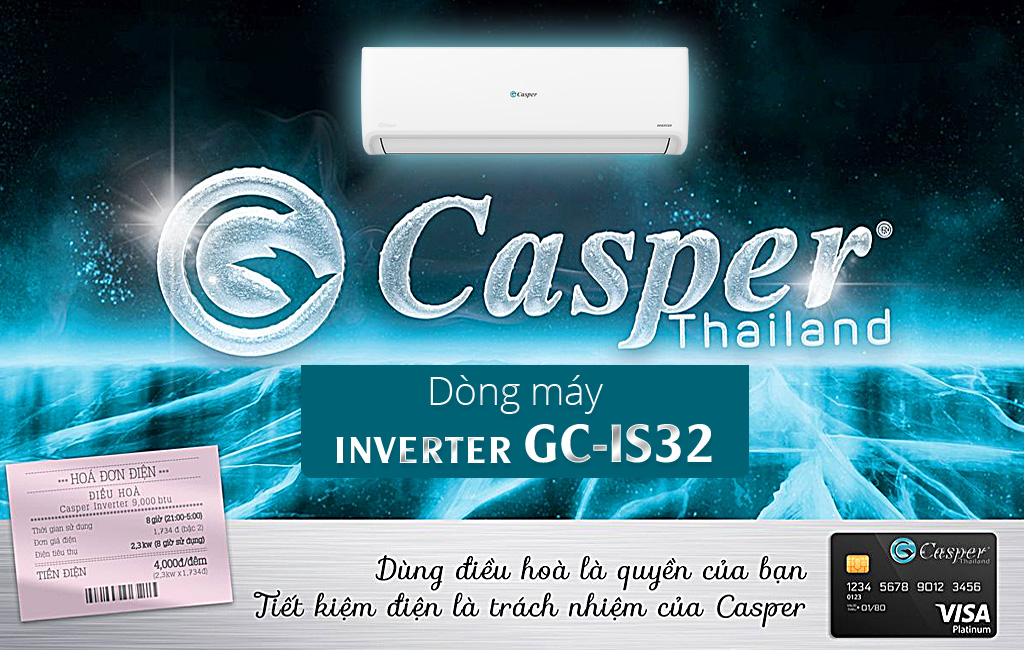 may lanh casper inverter gc is32 model 2021 tiet kiem dien - MÁY LẠNH CASPER GC-18IS32