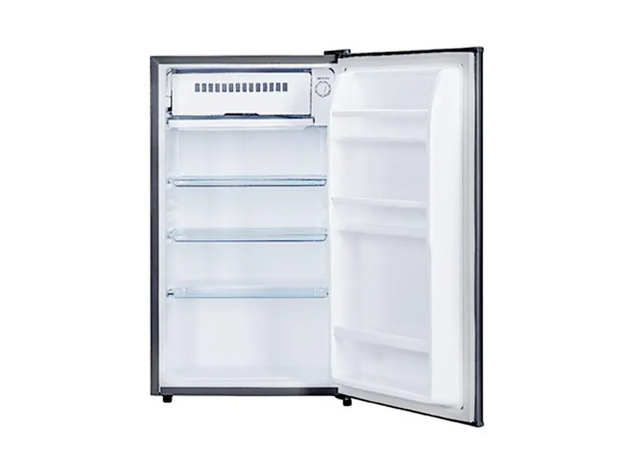 Yummy Kühlschrank, Mini-Kühlschrank, 90 Liter Fassungsvermögen, Gefrierfach: 8 Liter, Kühlschrank: 82 Liter, Energieeffizienzklasse F, Kühlmittel: R600a, 42dB, 3 x Gitterboden, halb automatis 92 Ltr
