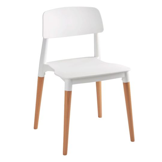 Dining, Fast food, and cafe Plastic Chairs With Imported Wooden Legs 10156B