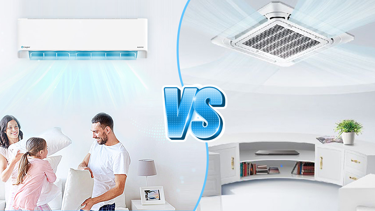 So sánh máy lạnh âm trần và treo tường - Nên chọn dòng nào?