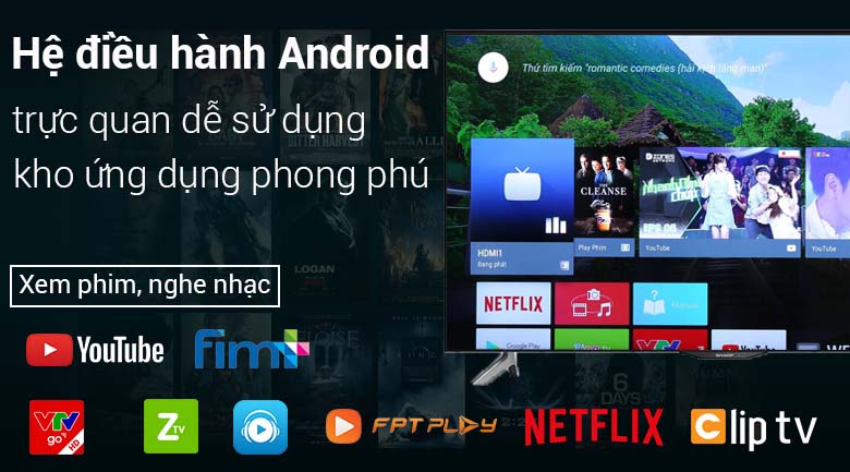 Android Tivi Sharp 4K 60 inch 4T-C60AL1X