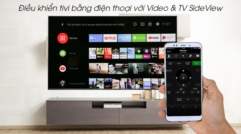 Android Tivi Sony 4K 65 inch KD-65X9500G - Video & TV SideView