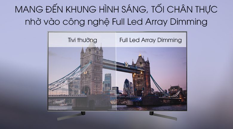 Công nghệ Full Led Array Dimming mang đến trải nghiệm hình ảnh chân thực với màu sáng, tối thể hiện chính xác - Android Tivi Sony 4K 85 inch KD-85X9500G