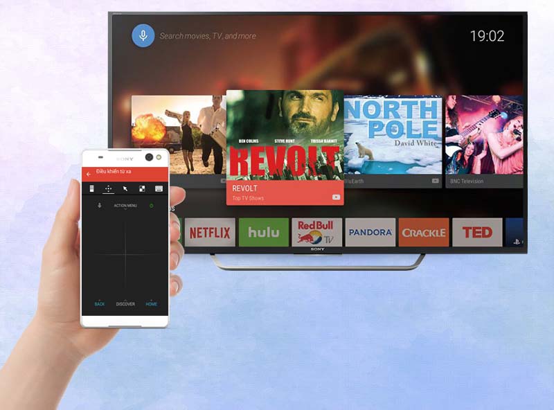 Android Tivi Sony 55 inch KD-55X7000D - Điều khiển tivi bằng điện thoại