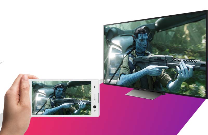 Android Tivi Sony 65 inch KD-65X8500D - Chiếu màn hình điện thoại lên tivi