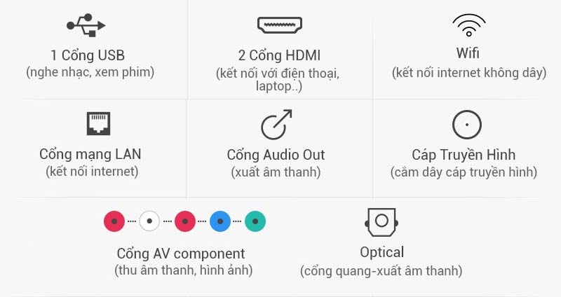 Internet Tivi LG 49 inch 49LH570T-Kết nối