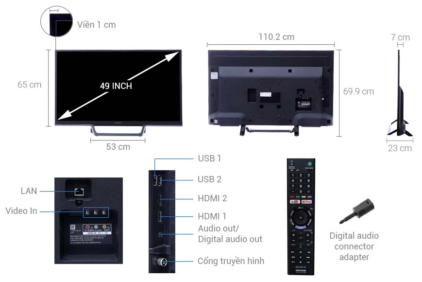 Internet Tivi Sony 49 inch KDL-49W660E