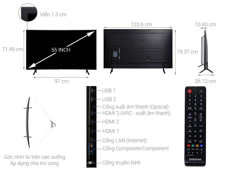 Smart Tivi Cong Samsung 4K 55 inch UA55NU7300