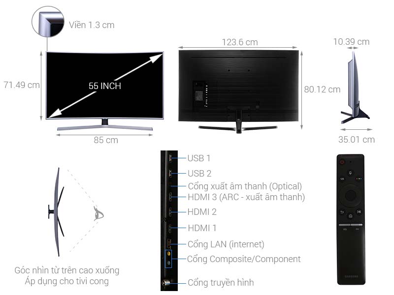 Smart Tivi Cong Samsung 4K 55 inch UA55NU7500