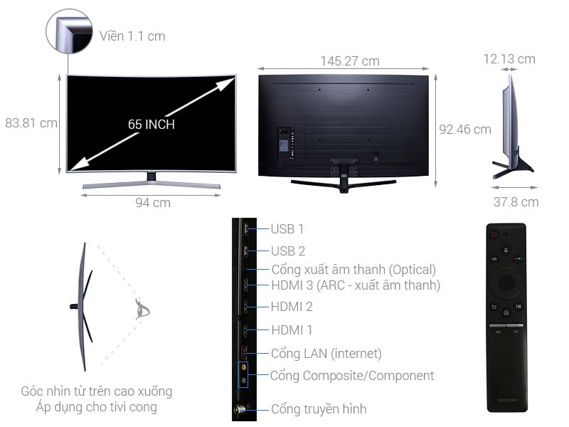 Smart Tivi Cong Samsung 4K 65 inch UA65NU7500