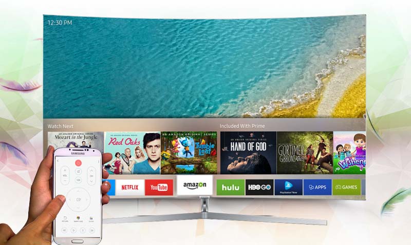 Smart Tivi Cong Samsung 55 inch UA55MU9000 - Điều khiển tivi thông qua điện thoại