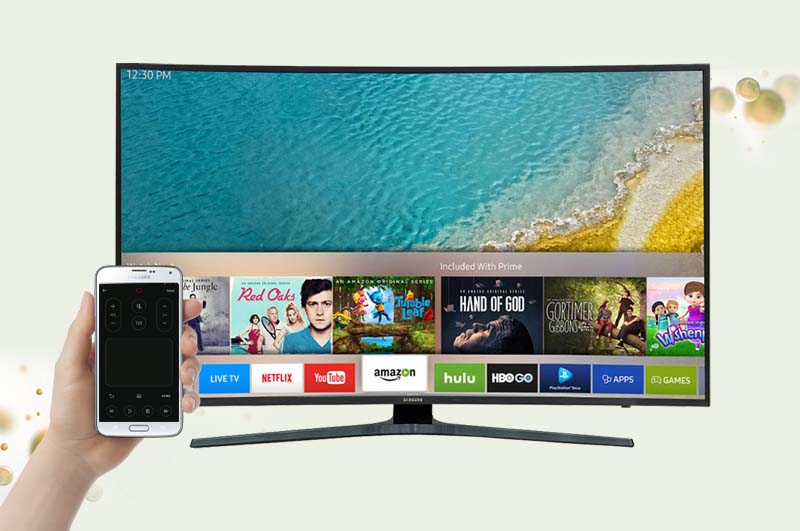 Smart Tivi Cong Samsung 65 inch UA65KU6500 - Điều khiển tivi bằng điện thoại