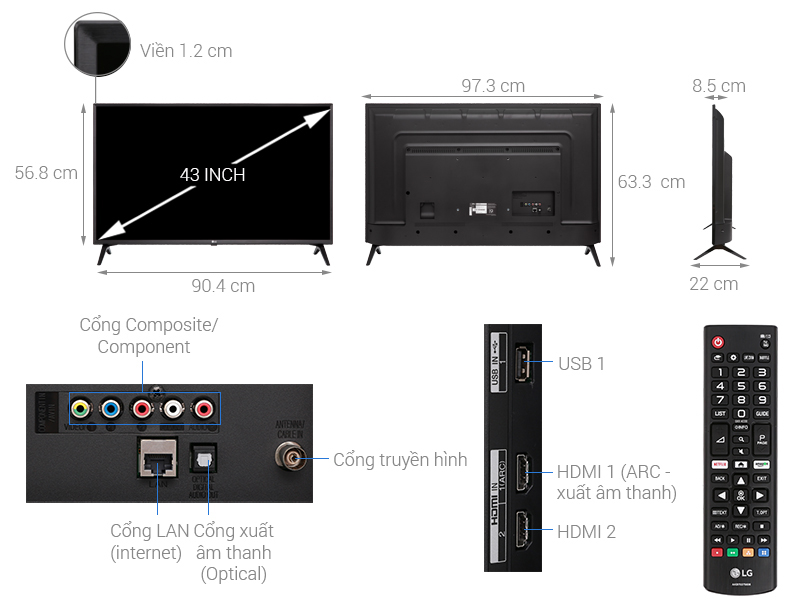 Smart Tivi LG 43 inch 43LK5400PTA