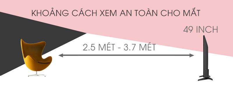 Khoảng cách hợp lý xem tivi