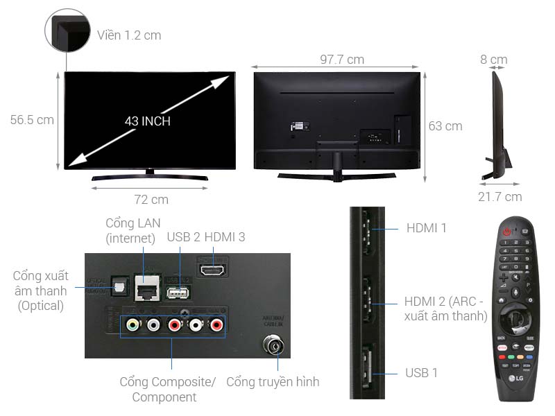 Smart Tivi LG 4K UHD 43 Inch 43UK6340PTF