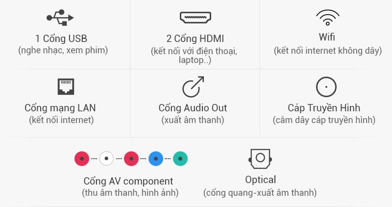 Smart Tivi LG 55 inch 55LH575T - Kết nối