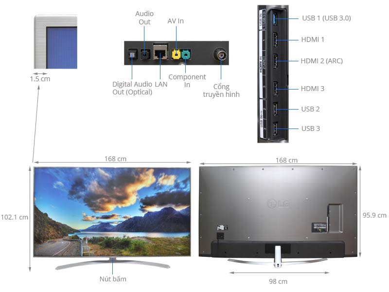 Smart Tivi LG 75 inch 75UH656T