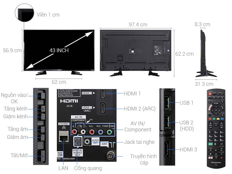 Smart Tivi Panasonic 43 inch TH-43ES600V