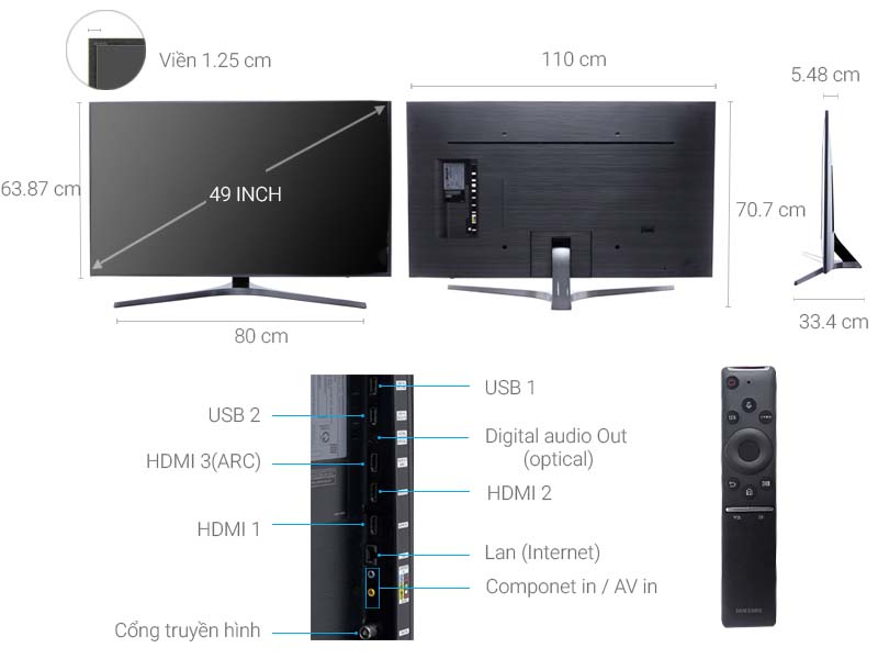 Smart Tivi Samsung 49 inch UA49MU6400