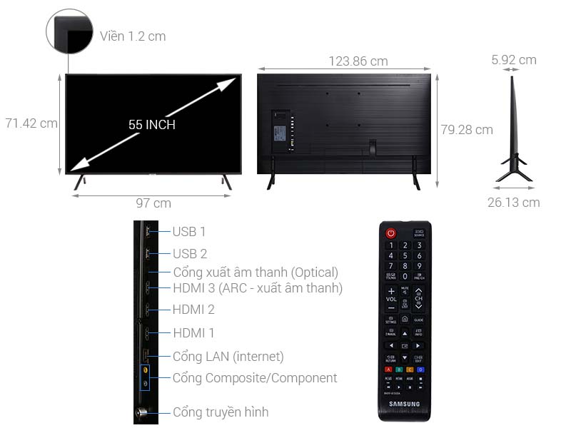 Smart Tivi Samsung 4K 55 inch UA55NU7100