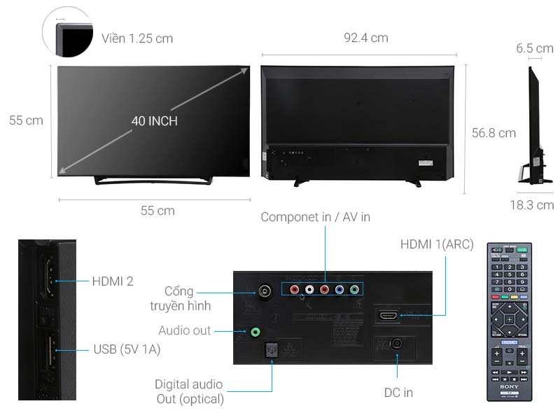 Tivi Sony 40 inch KDL-40R350E