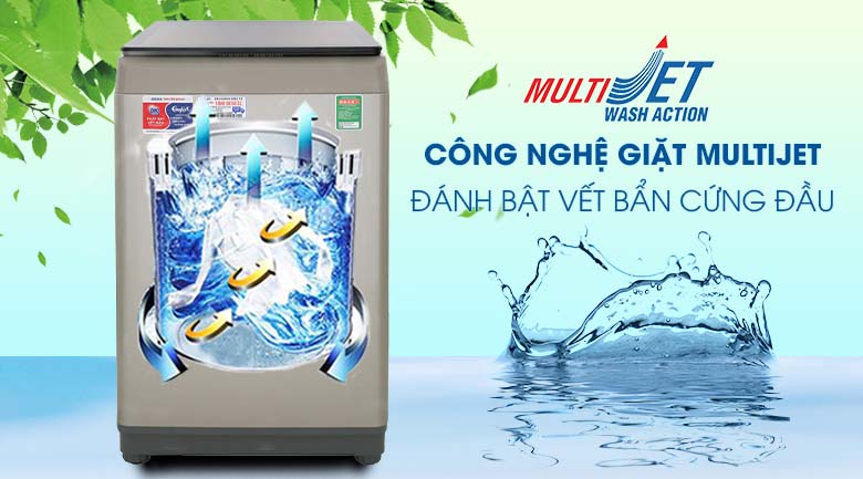 Công nghệ MultiJet - Máy giặt Aqua 9 Kg AQW-U91CT N