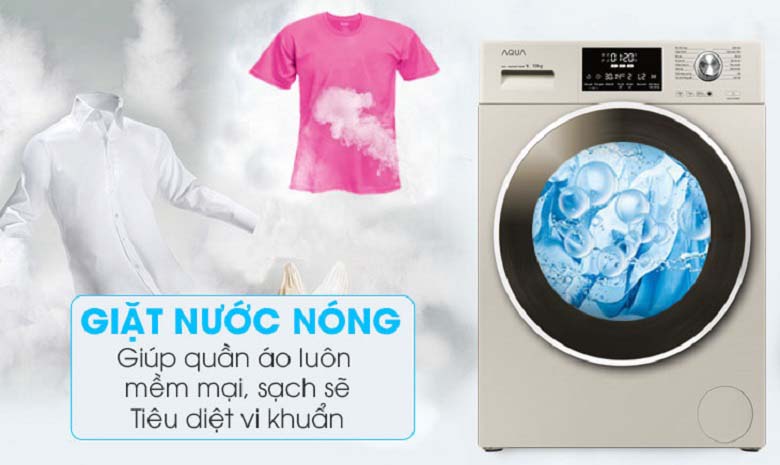 Giặt nước nóng - Máy giặt Aqua Inverter 10 kg AQD-D1000C N
