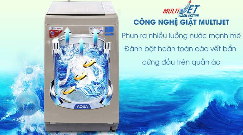 MultiJet - Máy giặt Aqua Inverter 9 kg AQW-D901BT N