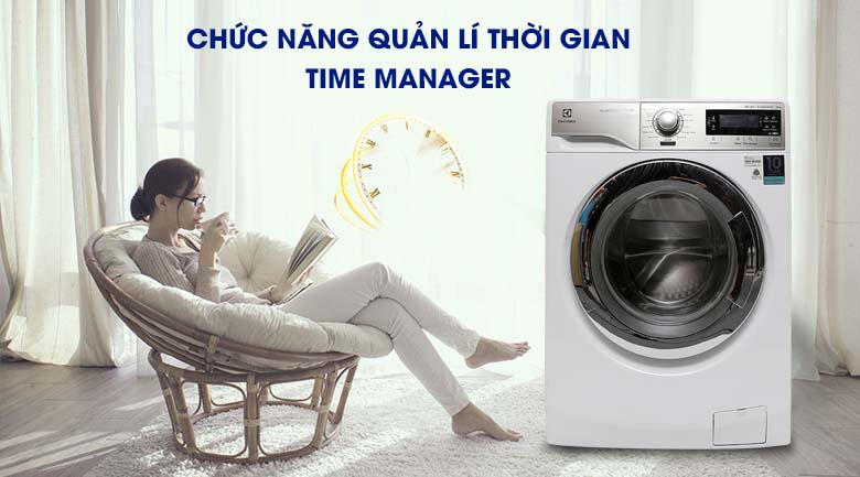 Chức năng quản lí thời gian Time Manager - Máy giặt Electrolux Inverter 10.0 kg EWF14023