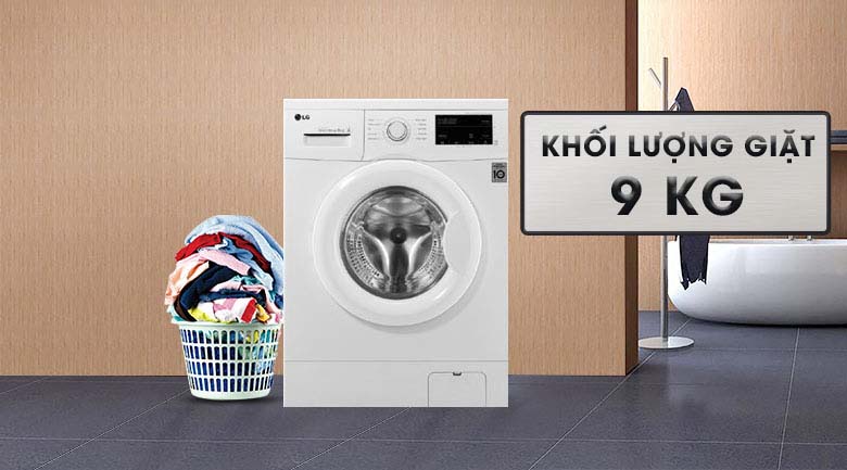 Khối lượng giặt 9 kg - Máy giặt LG Inverter 9 kg FM1209N6W