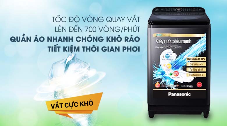 Vắt cực khô - Máy giặt Panasonic Inverter 11.5 Kg NA-FD11VR1BV